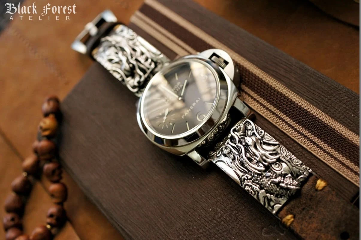 Dragon Silver Plated Pendants Strap ( 2pieces) for Panerai or Apple Watch . – image 8